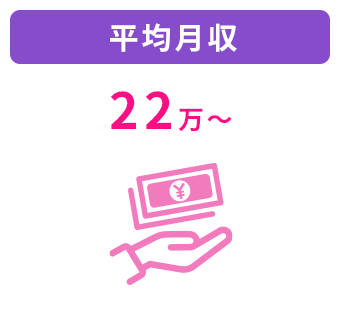 平均月収22万円から